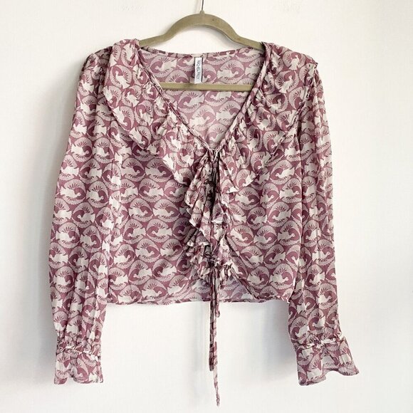 Rachel Pally Women's Chiffon Eros Top Blouse L - Picture 3 of 8